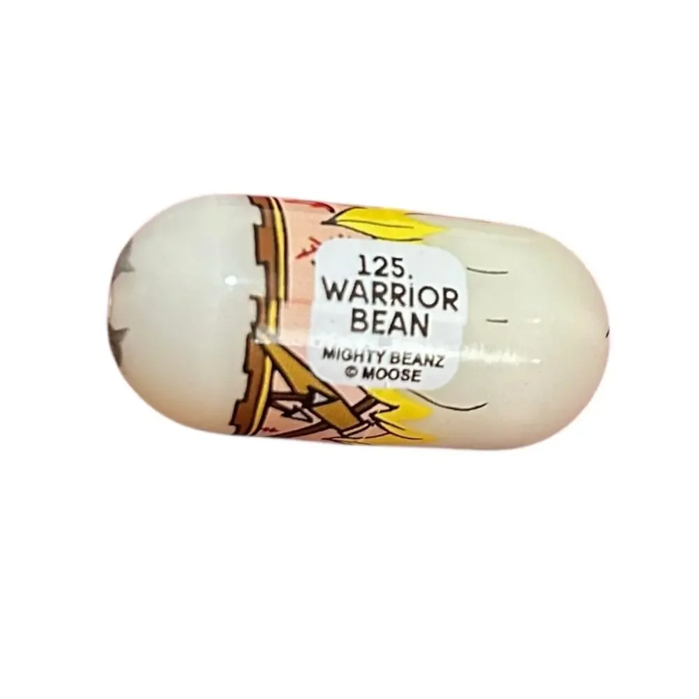 Mighty Beanz #125 Warrior Bean Glow Vintage Collect 2003 Series 2 Moose Toy
